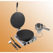Crepiera Elettrica in alluminio teflonato SG Piano di cottura Ø cm 40 Modello CREPES-MATIC(diam.40 cm)