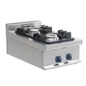 Cucina a gas a due fuochi Da banco CI Modello RisCu003 Potenza kW 12