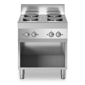Cucina elettrica 4 piastre tonde MDLR Armadio aperto Modello F7070PCEA