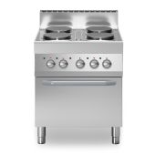 Cucina elettrica 4 piastre tonde MDLR Forno elettrico ventilato Modello F7070CFE