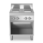 Cucina elettrica 4 piastre quadre MDLR Armadio aperto Modello F7070PCEQA