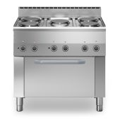  Cucina elettrica 5 piastre potenziate MDLR Modello F6090CFE Forno elettrico ventilato GN 1/1