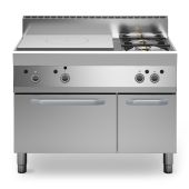 Cucina tuttapiastra gas + 2 fuochi MDLR Modello F65110TPFGFBP Forno a gas e armadio neutro