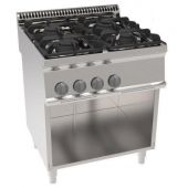 Cucina a gas 4 fuochi su vano aperto TX Potenza 19.5 kW Modello PC70G7A
