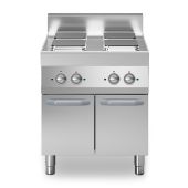 Cucina elettrica 4 piastre quadre MDLR Armadio con porte Modello F7070PCEQP