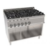 Cucina a gas 6 fuochi su vano aperto TX Potenza 30 kW Modello PC105G7A
