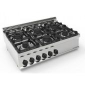 Cucina a Gas 6 fuochi da banco TX Modello PC105G7 Potenza 30 kW