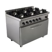 Cucina a gas 6 Fuochi CI Modello RisCu061 con Forno maxi a gas statico cm L 93 x P 53 x 35 H Potenza Gas 39 kW