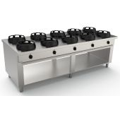 Cucina wok CI N.10 fuochi Potenza bruciatori a scelta Modello RisCu083