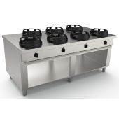 Cucina wok CI N.7 fuochi Potenza bruciatori a scelta Modello RisCu077