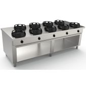 Cucina wok CI N.9 fuochi Potenza bruciatori a scelta Modello RisCu082
