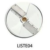 Disco per listelli ricurvi spessore 4mm DQ04 Adatto per tagli a Julienne per per Tagliaverdura Modello TITANIUM