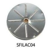Disco per sfilacciare DT04 - spessore 4mm - adatto per sedano, carote, verdure per pinzimonio, formaggio per pizza, noci, cioccolata, ecc Adatti per tagli a Julienne per Tagliaverdura Modello TITANIUM