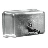 Dispenser di sapone liquido MDC in Acciaio Inox Satinato ad azionamento manuale antivandalico Modello DJ0112CS