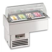 Drop in da Incasso per Gelato Modello GELATISSIMO 4 Capacità 4 Vaschette