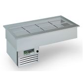 Drop in e mobile da incasso refrigerato Modello ARMONIA 4GN Gastrnorm capacità 4 vasche Gn1/1
