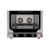 Forno elettrico ventilato a convezione con vapore diretto Modello EKF411NUD Capacità n.4 teglie/griglie GN 1/1 cm 53 x 32,5 Potenza Kw 6,4 Apertura a ribalta