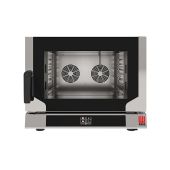 Forno elettrico digitale a convezione con vapore diretto Modello EKF411NTALUD Capacità n.4 teglie/griglie GN 1/1 cm 53 x 32,5 Potenza Kw 6,4 Apertura laterale