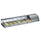Espositore Da Banco refrigerato Modello SUSHI6GNSS per Sushi Ventri separati Contiene bacinelle GN1/3