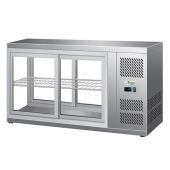 Vetrina Refrigerata da banco snack Modello G-HAV131 Vetro dritto e portine scorrevoli da entrambi i lati