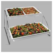 Espositore per bacinelle GN 1/1 (contenitori non inclusi) Dimensioni cm. L 56,5 x P 52,5 x 32,5 h Modello MPESP11