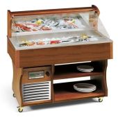 Espositore murale Buffet Modello BAHIA 6 espositore refrigerato per pesce Refrigerazione statica Sbrinamento automatico Potenza W 750