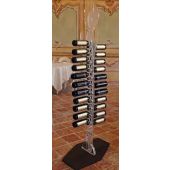 Espositore per bottiglie di vino classiche design Autoportante Capacità bottiglie 24 colore trasparente e satinato Modello PLEX Abbraccio