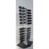 Espositore per bottiglie di vino classiche design Autoportante Capacità bottiglie 24 colore trasparente e satinato Modello PLEX SKYLINE
