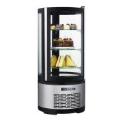Espositore refrigerato per pasticceria Ventilata Modello VRN100 N. 3 ripiani in vetro girevoli e regolabili