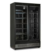 Espositore verticale murale negativo Modello MR126BT2 BLACK 2 porte a vetro