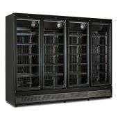 Espositore verticale murale refrigerato Modello MR250TN4 BLACK 4 porte temperatura normale