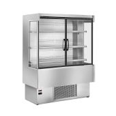 Espositore verticale murale refrigerato Zoin Modello Silver SI120PSV Adatto per l'esposizione di bevande latte gastronomia fredda prodotti preconfezionati latticini Refrigerazione ventilata gruppo incorporato