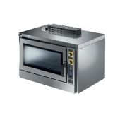 Forno a gas a convezione con umidificazione Modello CKF1001GIXAL per gastronomia con supporti interni Capacità n. 4 teglie/griglie cm 60 x 40 o n. 5 teglie/griglie 1/1GN Apertura laterale