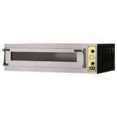 Forno Elettrico meccanico per pizza PF 1 camera di cottura N. Pizze 9 (Ø cm 35) o N.5 Teglie 60X40 Modello MIZAR 9 GLASS