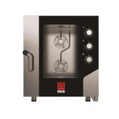 Forno elettrico ventilato a convezione con vapore diretto Modello MKF711S Capacità n.7 teglie/griglie GN 1/1 cm 53 x 32,5 Potenza Kw 10,4 Apertura laterale