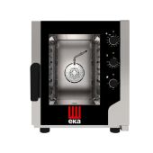 Forno elettrico ventilato a convezione Modello EKF523NUD Vapore diretto per gastronomia, panetteria e pasticceria Capacità n.5 teglie GN 2/3 cm 35,4 x 32,5 Potenza Kw 3,2 Apertura laterale