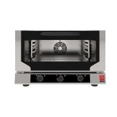 Forno elettrico ventilato a convezione con vapore diretto Modello EKF311NUD Capacità n.3 teglie/griglie GN 1/1 cm 53 x 32,5 Potenza Kw 3,7 Apertura a ribalta