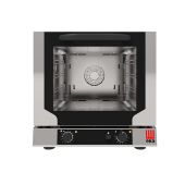 Forno elettrico ventilato a convezione con umidificazione indiretta per gastronomia, panetteria pasticceria Modello EKF423NU Capacità n.4 teglie/griglie cm 42,9x 34,5 Potenza Kw 2,8 Apertura a ribalta