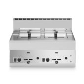 Friggitrice a gas da banco MDLR N.2 vasche Modello F6570FRGV2V8T