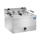 Friggitrice Elettrica Da banco con rubinetto Modello FT18B Potenza 9 KW