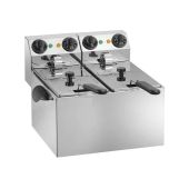 Friggitrice Elettrica Da banco doppia Modello FE44S Potenza: 3200 + 3200 W 