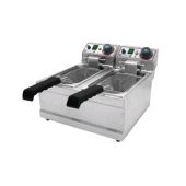 Friggitrice Elettrica Da banco Modello FB4+4 Potenza: KW 2+2