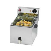 Friggitrice Elettrica Da banco con rubinetto Modello FT9V Potenza: 3250 W