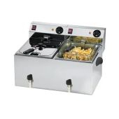 Friggitrice Elettrica Da banco doppia Modello FT88V con rubinetto Potenza: 3250 + 3250 W