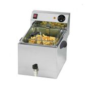 Friggitrice Elettrica Da banco con rubinetto Modello FT8V Potenza: 3250 W