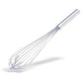 Frusta a 8 fili in acciaio inox Lunghezza manico cm 10 Lunghezza totale cm 25 Modello 311-025