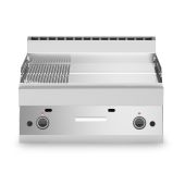 Fry top a gas Piastra 2/3 liscia 1/3 rigata cromata MDLR Modello F6570FTGCLRT