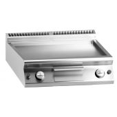 Fry top a gas piastra liscia cromata MDLR Modello CL7080FTGSCRT