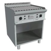 Fry Top elettrico CI Modello RisFry028 2 Zone di Cottura PIASTRA RIGATA Potenza kW 10,8