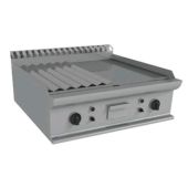 Fry Top Elettrico da banco CI Modello RisFry021 2 zone di cottura Piatra 1/2 Liscia Piastra 1/3 Rigata Potenza kW 10,8